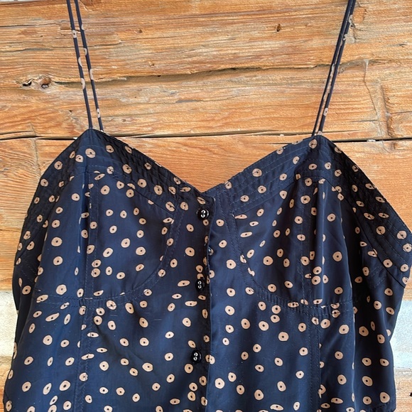 Black Printed Dress with Buttonfront closure - Picture 2 of 5